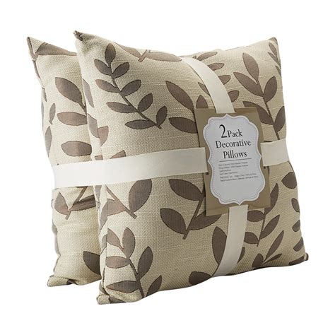 pack decorative pillows leaves