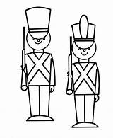 Coloring Pages Soldier Nutcracker Christmas Toy Drawing Kids Simple Clipart Shapes Soldiers Printable Toys Tin Fun Honkingdonkey Shape These Google sketch template