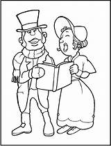 Pages Carolers Coloring Getcolorings Imagen sketch template