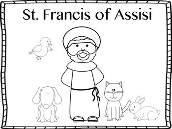 st francis  assisi mini book  coloring page   ps prek pups