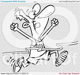 10k Runner Crossing Outlined Finish Male Line Royalty Clipart Vector Cartoon Toonaday sketch template