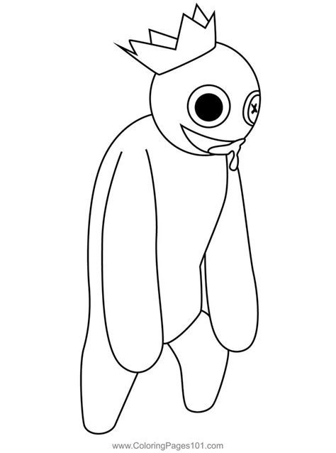 blue standing rainbow friends roblox coloring page coloring pages