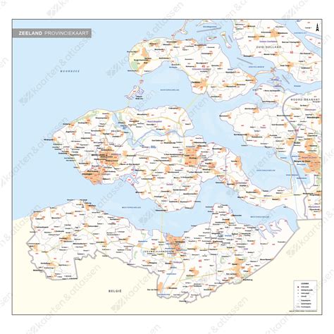 postcode gemeentekaart zeeland  kaarten en atlassennl