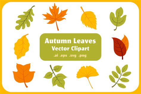 autumn leaves vector clip art designspace