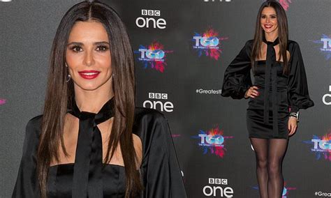 cheryl steps out in a sexy black minidress for the greatest dancer