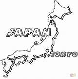 Coloring Japan Printable Pages Popular Map sketch template