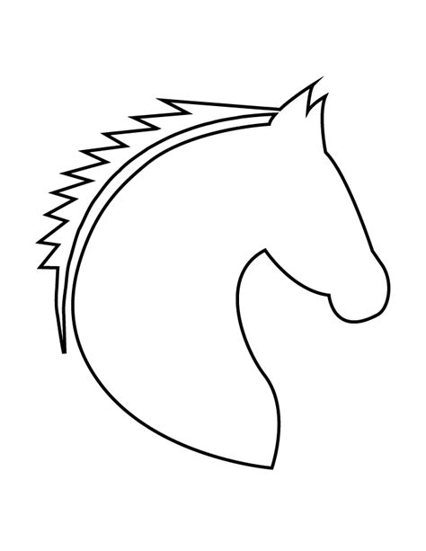 horse head stencil clipart
