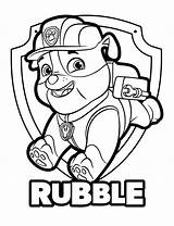 Paw Patrol Coloring Rubble Pages Printable Chase Kids Drawing Printables Colouring Print Skye Cartoon Halloween Online Everest Visit Choose Board sketch template