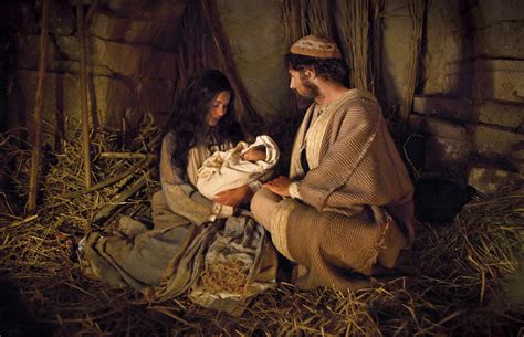 mary  joseph holding baby jesus