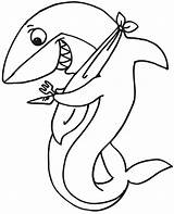 Shark Coloring Pages Requin Sharks Kids Coloriage Dessin Cartoon Print Tale Clipart Cute Knife Fork Printable Eat Hammerhead Cliparts Unit sketch template