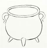 Cauldron Caldero Feltmagnet Bruja Calderos Impressdrawing sketch template