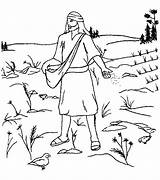 Parable Mustard Sower sketch template