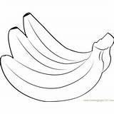 Coloring Bananas Banana Pages Kids Single Coloringpages101 sketch template