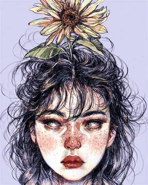 aesthetic girls drawing  face pin  essa  art realistic art