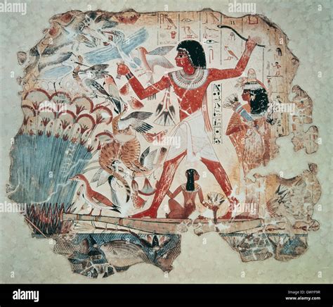 Nebamun Hunting In The Marshes From Thebes 1370 B C