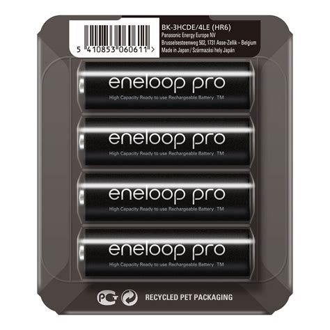 panasonic eneloop pro aa hr mah nimh rechargeable batteries  case ebay