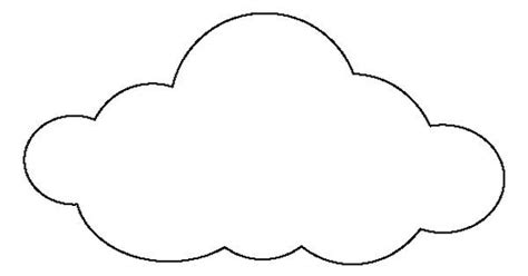 large cloud pattern   printable outline  crafts creating