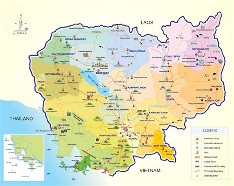 cambodia map tourist attractions travelsfinderscom