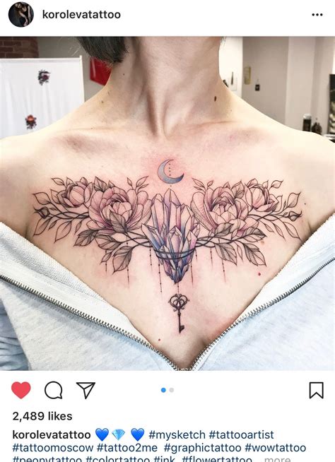 pin  hollis wakefield  ink chest tattoos  women tattoos