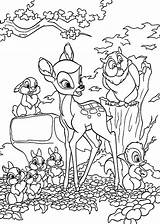 Bambi Coloring Pages Disney Kids Printable Walt Colouring Friends Sheets Print Adult Flower 4kids sketch template