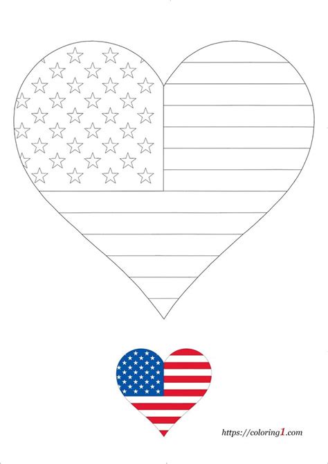 heart  stars usa flag coloring pages   coloring sheets