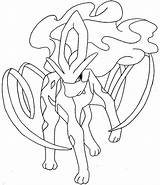 Suicune sketch template