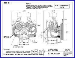 champion ra replacement air compressor pump  shipping  head unloaders air
