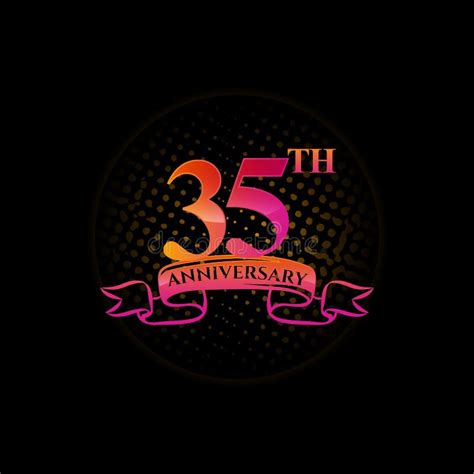 year celebrating anniversary emblem logo design stock illustration