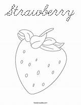 Strawberry Coloring Cursive Built California Usa sketch template