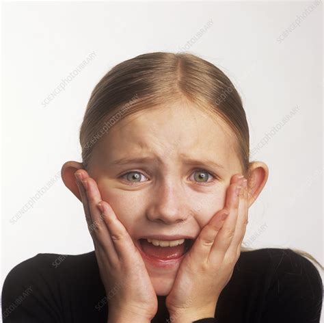 scared girl stock image p science photo library