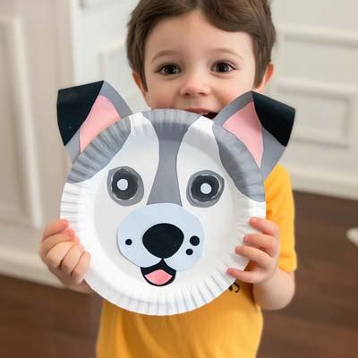 paper plate dog craft