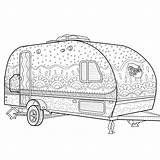 Coloring Printable Pages Camping Camper Caravan Zentangle Book Colouring Sheets Adult Colour Campers Camp Vintage Etsy Drawing Visit Guardado Por sketch template