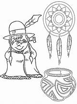 Indien Indians Pueblo Letzte Seite Template sketch template