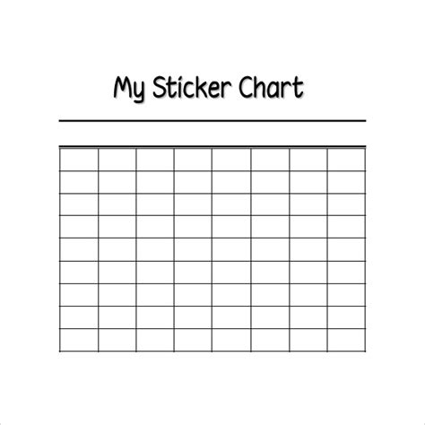 printable sticker chart template