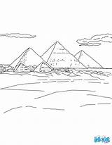 Gizeh Pyramides Pyramids Colorier Giza Designlooter Hellokids Hieroglyphen Pyramiden sketch template