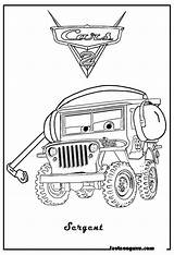 Coloring Cars Pages Sarge sketch template