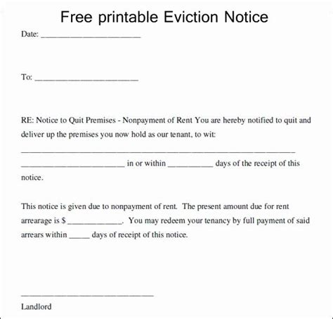 eviction notices templates    eviction notice template