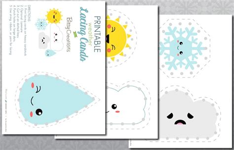 lacing cards  printable  simple