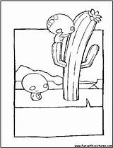 Coloring Pon Pages Zi Cactus Ponzi Barrel Template sketch template