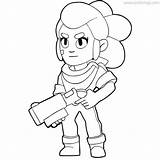 Brawl Shelly Xcolorings Multiplayer sketch template