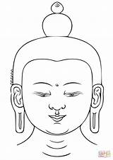 Buddha Coloring Pages Head Printable Buddhism Nirvana Drawing sketch template