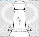 Chess Surprised Mascot Outlined Cory sketch template