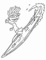 Coloring Pages Surfing Rocket Power Kids Fun sketch template