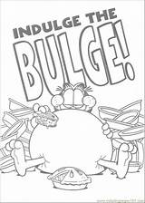 Garfield Coloring Indulge Pages Bulge Printable Online Color Cartoons sketch template