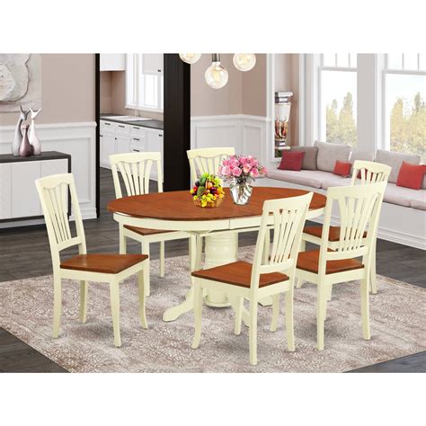 dining set oval dining table  leaf  dining chairs finish