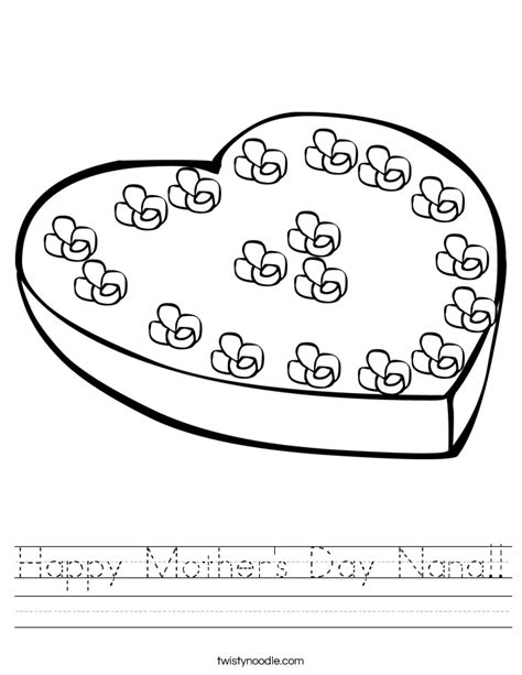 happy mothers day nana worksheet twisty noodle
