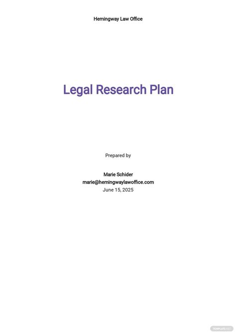 legal research template