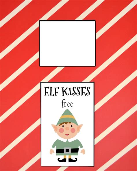 elf kissing booth  printable  cute elf travel idea  candy kisses