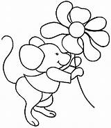 Mouse Coloring Pages Printable Cartoon Kids sketch template