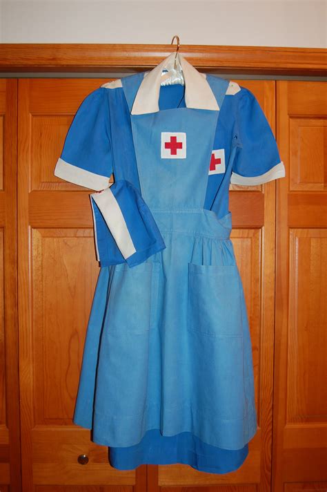 world war ii red cross nurse s apron and uniform including nurse s cap